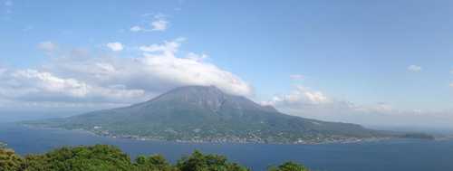 桜島のある風景 写真フリー素材